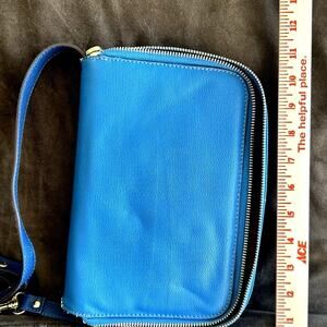 Compact Carrie Casual Concealed Carry Bag Purse Blue w/ Removable Holster Used